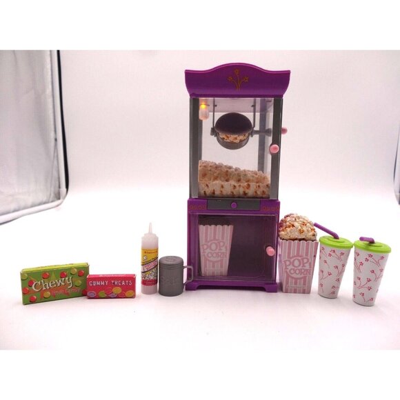 American Girl Doll Truly Me Popcorn Machine Set Lights Popping Sound with Access - Picture 1 of 16